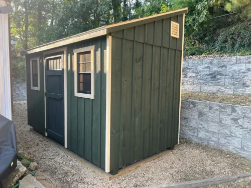 LISB-24-167-Burlison-6x12-BB-Lean-to-forest-green-navajo-trim-slate-doors